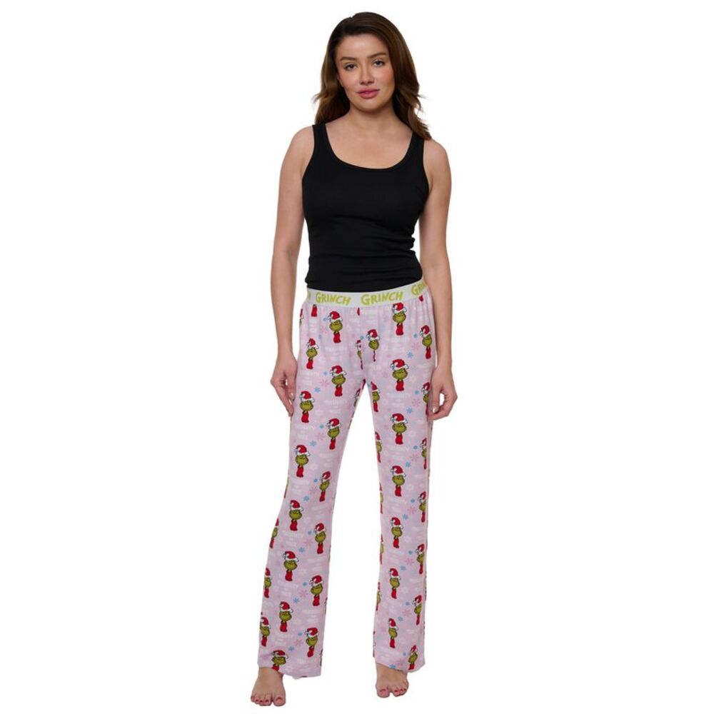 Womens The Grinch Pajama Pants Sleepwear Lounge Pants Naughty or Nice (Size XL)